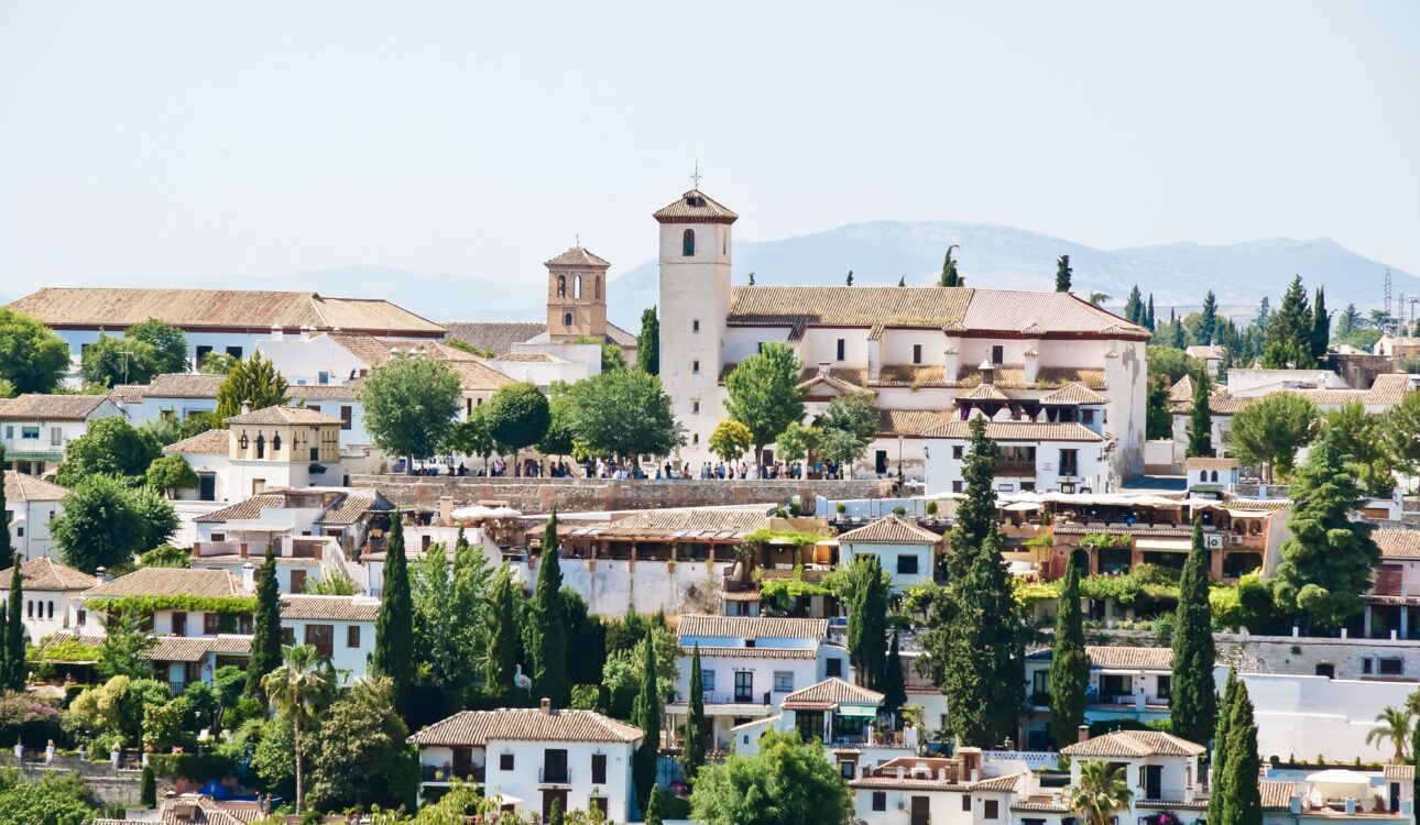 Beautiful view of the Albaicin district in Granda, Spain