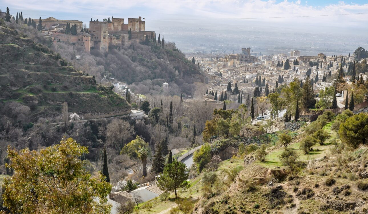 View of Granada city from Sacromonte Abbey, Spain