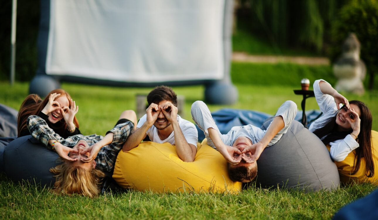 Open air cinema party